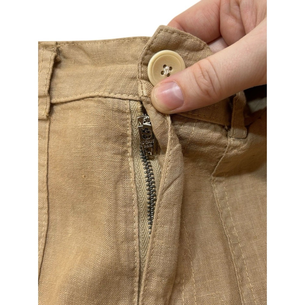 Enza Costa 100% French Linen High Waist Wide Leg Pant Trousers 1 Women's Small - Picture 8 of 14